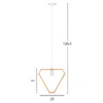 ΦΩΤΙΣΤΙΚΟ ΟΡΟΦΗΣ ΚΡΕΜΑΣΤΟ HM4069 ΤΡΙΓΩΝΟ ΞΥΛΙΝΟ-ΛΕΥΚΟ ΚΑΛΩΔΙΟ 25x28,5x126,5Υεκ.