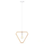 ΦΩΤΙΣΤΙΚΟ ΟΡΟΦΗΣ ΚΡΕΜΑΣΤΟ HM4069 ΤΡΙΓΩΝΟ ΞΥΛΙΝΟ-ΛΕΥΚΟ ΚΑΛΩΔΙΟ 25x28,5x126,5Υεκ.