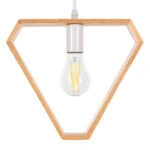 ΦΩΤΙΣΤΙΚΟ ΟΡΟΦΗΣ ΚΡΕΜΑΣΤΟ HM4069 ΤΡΙΓΩΝΟ ΞΥΛΙΝΟ-ΛΕΥΚΟ ΚΑΛΩΔΙΟ 25x28,5x126,5Υεκ.