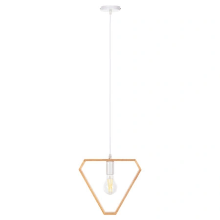 ΦΩΤΙΣΤΙΚΟ ΟΡΟΦΗΣ ΚΡΕΜΑΣΤΟ HM4069 ΤΡΙΓΩΝΟ ΞΥΛΙΝΟ-ΛΕΥΚΟ ΚΑΛΩΔΙΟ 25x28,5x126,5Υεκ.