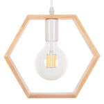 ΦΩΤΙΣΤΙΚΟ ΟΡΟΦΗΣ ΚΡΕΜΑΣΤΟ HM4070 ΞΥΛΙΝΟ ΕΞΑΓΩΝΟ ΚΑΠΕΛΟ-ΛΕΥΚΟ ΚΑΛΩΔΙΟ 25,5Χ122,5Υ