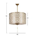 ΦΩΤΙΣΤΙΚΟ ΟΡΟΦΗΣ ΚΡΕΜΑΣΤΟ ΜΕ ΦΟΥΝΤΑ ΧΡΥΣΟ HM7647.01 Φ40x56Y εκ.