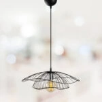 ΦΩΤΙΣΤΙΚΟ ΟΡΟΦΗΣ ΜΕΤΑΛΛΙΚΟ ΚΡΕΜΑΣΤΟ ΜΑΥΡΟ HM7229.01 Φ50x111 εκ.