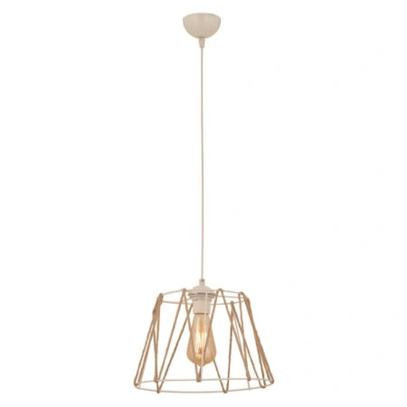 ΦΩΤΙΣΤΙΚΟ ΟΡΟΦΗΣ ΜΕΤΑΛΛΙΚΟ ΛΕΥΚΟ ΜΕ ΣΧΟΙΝΙ ΜΠΕΖ HM7566.03 Φ30x81Υ εκ.