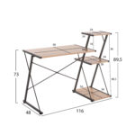 ΓΡΑΦΕΙΟ NOREX HM9317 ΜΕΤΑΛΛΙΚΟ ΜΑΥΡΟ ΜΕ MDF ΕΠΙΦΑΝΕΙΑ ΣΕ ΟΑΚ 116X48X89,5Υεκ.