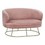 ΚΑΝΑΠΕΣ 2ΘΕΣΙΟΣ ARIEN HM8492.02 ΑΠΟ ΒΕΛΟΥΔΟ ΣΑΠΙΟ ΜΗΛΟ ΜΕ ΧΡΥΣΗ ΒΑΣΗ 125X80X84Y εκ.