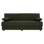 ΚΑΝΑΠΕΣ ΚΡΕΒΑΤΙ ANDRI ΤΡΙΘΕΣΙΟΣ DARK OLIVE HM3239.05 180x72x77 εκ.