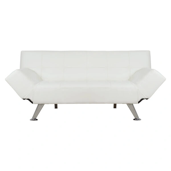 ΚΑΝΑΠΕΣ ΚΡΕΒΑΤΙ HM3001.01 THOM ΜΕ ΑΝΑΔΙΠΛΟΥΜΕΝΑ ΜΠΡΑΤΣΑ ΛΕΥΚΟ PU 189x93x82Υεκ.