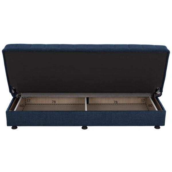 ΚΑΝΑΠΕΣ ΚΡΕΒΑΤΙ ANDRI ΤΡΙΘΕΣΙΟΣ ΜΠΛΕ HM3239.07 180x72x77Y εκ.