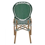 ΚΑΡΕΚΛΑ ΑΛΟΥΜΙΝΙΟΥ BAMBOO LOOK ΜΕ WICKER ΠΡΑΣΙΝΟ ΛΕΥΚΟ HM5792.01 47x55x98 εκ.
