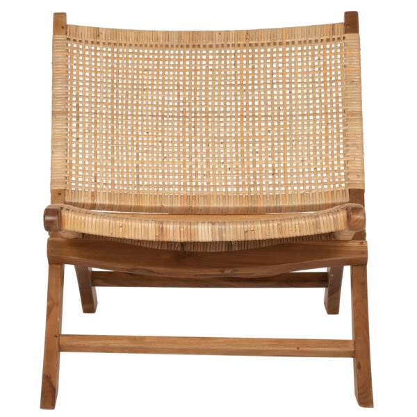 ΚΑΡΕΚΛΑ LOUNGE ΑΝΑΔΙΠΛΟΥΜΕΝΗ ANTIL HM9379.01 ΜΑΣΙΦ ΞΥΛΟ ΤEAK ΦΥΣΙΚΟ 66x77x67Yεκ.