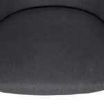 ΚΑΡΕΚΛΑ ISIAH HM9615.01 ΓΚΡΙ ΥΦΑΣΜΑ-ΜΑΥΡΑ ΜΕΤΑΛΛΙΚΑ ΠΟΔΙΑ 56x56x76Υ εκ.