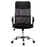 ΚΑΡΕΚΛΑ ΓΡΑΦΕΙΟΥ CABLE HM1000.10 ΜΑΥΡΟ ΓΚΡΙ MESH ΠΟΔΙ ΧΡΩΜΙΟΥ 61x58x118 εκ.