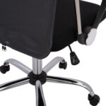 ΚΑΡΕΚΛΑ ΓΡΑΦΕΙΟΥ CABLE HM1000.10 ΜΑΥΡΟ ΓΚΡΙ MESH ΠΟΔΙ ΧΡΩΜΙΟΥ 61x58x118 εκ.