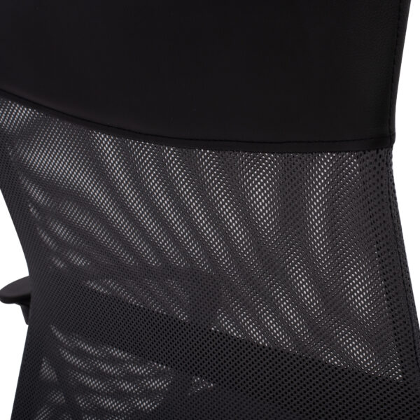 ΚΑΡΕΚΛΑ ΓΡΑΦΕΙΟΥ CABLE HM1000.10 ΜΑΥΡΟ ΓΚΡΙ MESH ΠΟΔΙ ΧΡΩΜΙΟΥ 61x58x118 εκ.