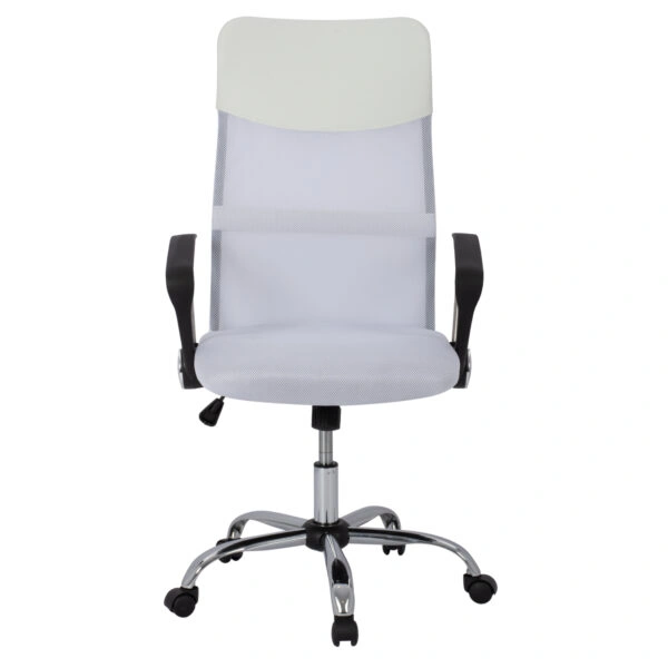 ΚΑΡΕΚΛΑ ΓΡΑΦΕΙΟΥ CABLE HM1000.04 ΛΕΥΚΟ MESH ΠΟΔΙ ΧΡΩΜΙΟΥ 61x58x118Y εκ.