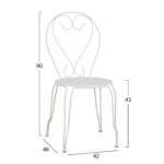 ΚΑΡΕΚΛΑ ΜΕΤΑΛΛΙΚΗ AMORE ΛΕΥΚΗ 42x48x90 εκ. HM5007.12