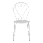 ΚΑΡΕΚΛΑ ΜΕΤΑΛΛΙΚΗ AMORE ΛΕΥΚΗ 42x48x90 εκ. HM5007.12