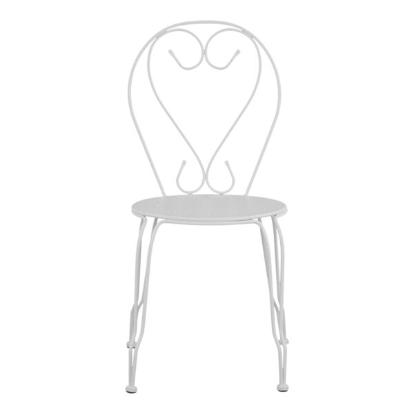 ΚΑΡΕΚΛΑ ΜΕΤΑΛΛΙΚΗ AMORE ΛΕΥΚΗ 42x48x90 εκ. HM5007.12