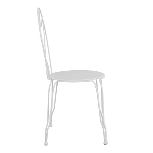 ΚΑΡΕΚΛΑ ΜΕΤΑΛΛΙΚΗ AMORE ΛΕΥΚΗ 42x48x90 εκ. HM5007.12