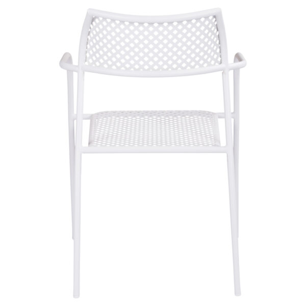 ΚΑΡΕΚΛΑ ΜΕΤΑΛΛΙΚΗ ΛΕΥΚΗ THETIS HM5173.12 55x57x79 cm