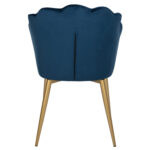 ΚΑΡΕΚΛΑ AVIE ΜΕΤΑΛΛΙΚΗ ΜΕ ΒΕΛΟΥΔΟ ΜΠΛΕ ΚΑΙ ΧΡΥΣΑ ΠΟΔΙΑ HM8737.08 48x48x85Υεκ.