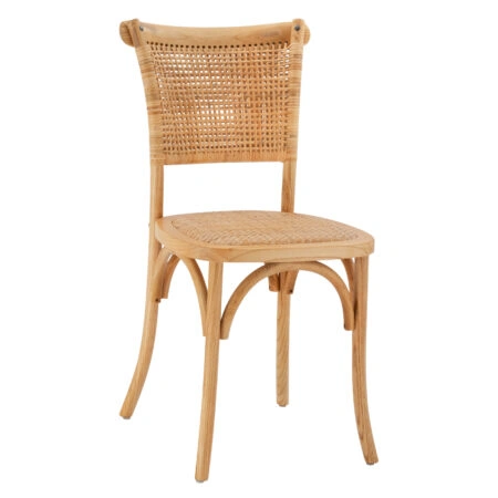 ΚΑΡΕΚΛΑ ΞΥΛΙΝΗ LIBERTY ΜΕ ΠΛΕΞΗ RATTAN ΣΕ ΦΥΣΙΚΗ ΑΠΟΧΡΩΣΗ HM8752.01 49x54x89 εκ.
