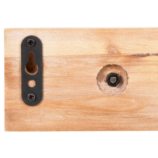 ΚΑΘΡΕΠΤΗΣ ΤΟΙΧΟΥ ΣΤΡΟΓΓΥΛΟΣ SCUTTLE HM4222 FIR WOOD&MDF-BLACK METAL 80x6,5x30,5Υεκ.