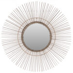 ΚΑΘΡΕΠΤΗΣ ΤΟΙΧΟΥ ΣΤΡΟΓΓΥΛΟΣ ΜΕ STICKS ΚΟΚΟΦΟΙΝΙΚΑ ΣΕ ΦΥΣΙΚΟ 120x4x120Yεκ.HM7732