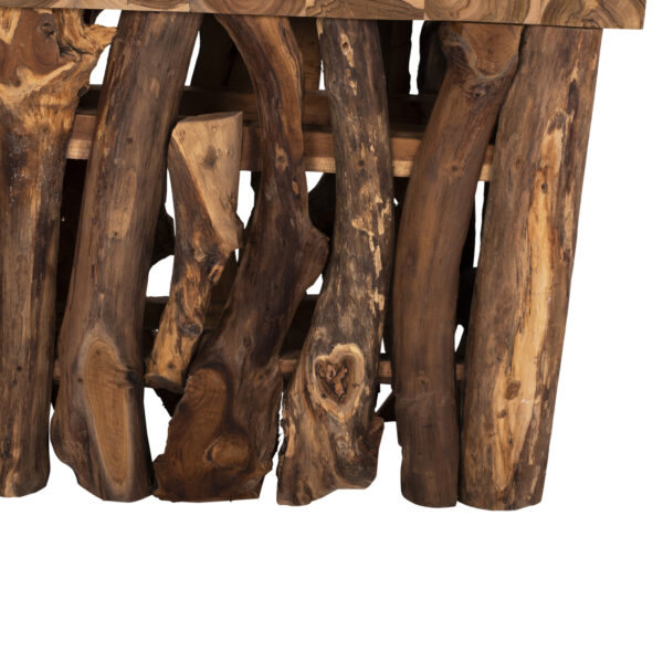 ΚΟΝΣΟΛΑ HM9336 ΑΠΟ ΜΑΣΙΦ ΞΥΛΟ ΤEAK ΦΥΣΙΚΟ 100X35X75Y εκ.