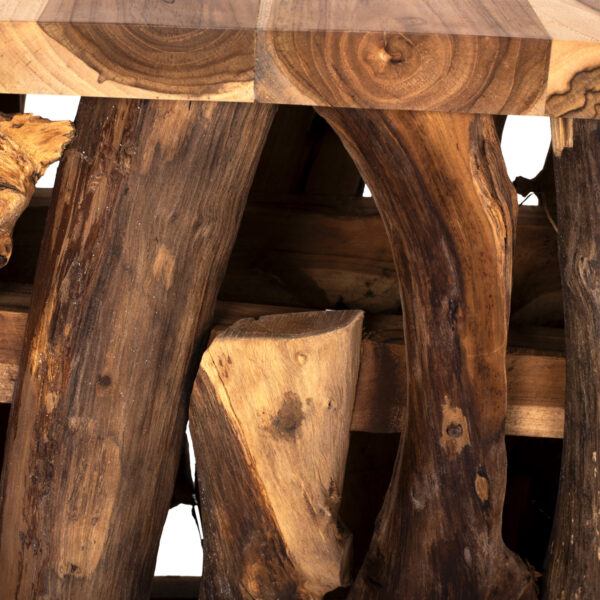 ΚΟΝΣΟΛΑ HM9336 ΑΠΟ ΜΑΣΙΦ ΞΥΛΟ ΤEAK ΦΥΣΙΚΟ 100X35X75Y εκ.