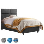 ΚΡΕΒΑΤΙ MILO ΑΠΟ ΓΚΡΙ ΥΦΑΣΜΑ HM652.01 ΓΙΑ ΣΤΡΩΜΑ 90x200 εκ.