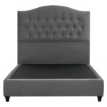 ΚΡΕΒΑΤΙ MALENA ΑΠΟ ΓΚΡΙ ΒΕΛΟΥΔΟ HM647.10 ΓΙΑ ΣΤΡΩΜΑ 120x200 εκ.