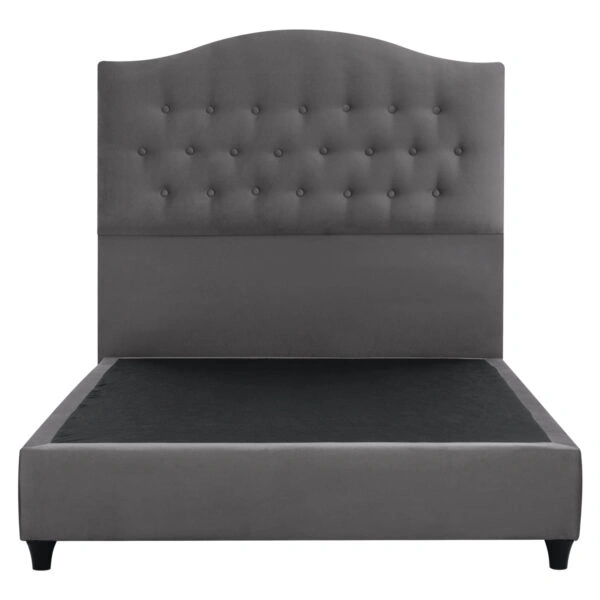 ΚΡΕΒΑΤΙ MALENA ΑΠΟ ΓΚΡΙ ΒΕΛΟΥΔΟ HM647.10 ΓΙΑ ΣΤΡΩΜΑ 120x200 εκ.