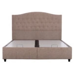 ΚΡΕΒΑΤΙ MALENA ΜΕ ΑΠΟΘΗΚΕΥΤΙΚΟ ΜΠΕΖ ΥΦΑΣΜΑ Τ. NUBUK HM624.22 ΓΙΑ ΣΤΡΩΜΑ 160x200 εκ.