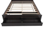 ΚΡΕΒΑΤΙ ΜΕΛΑΜΙΝΗΣ CAPRI HM599.11 ΜΕ 2ΣΥΡΤΑΡΙΑ-WENGE- ΓΙΑ ΣΤΡΩΜΑ 140x200εκ.