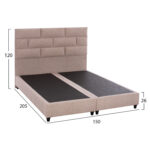 ΚΡΕΒΑΤΙ SOLEDAD ΜΠΕΖ HM644.22  ΓΙΑ ΣΤΡΩΜΑ 150x200 εκ.