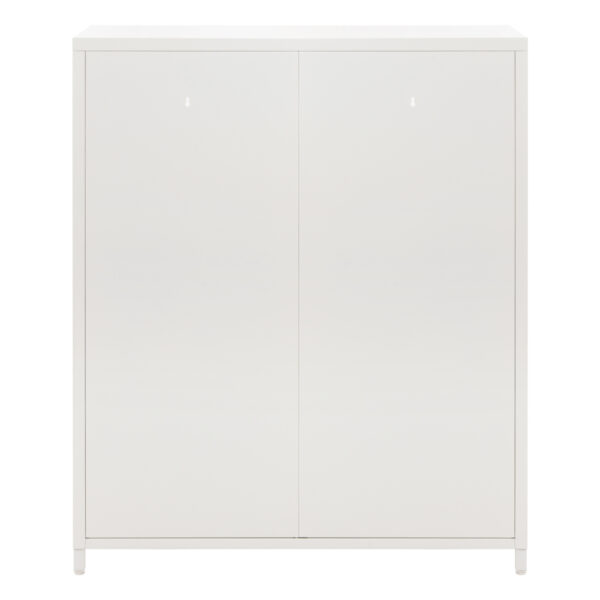 ΜΕΤΑΛΛΙΚΟ ΝΤΟΥΛΑΠΙ ΒΙΤΡΙΝΑ CARIL HM9571.02 ΛΕΥΚΟ 80x37-40x102Yεκ.