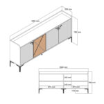 ΜΠΟΥΦΕΣ ΜΕΛΑΜΙΝΗΣ ΚΑΡΥΔΙ ΜΕ ΟΨΗ ΜΑΥΡΟΥ ΜΑΡΜΑΡΟΥ HM9433.03 180x35x78Υ εκ.
