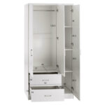 ΝΤΟΥΛΑΠΑ 3ΦΥΛΛΗ ME 2 ΣΥΡΤΑΡΙΑ CAESAR HM340.05 ΛΕΥΚΗ 89x42,5x181 εκ.