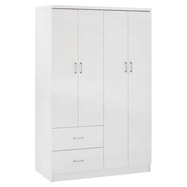 ΝΤΟΥΛΑΠΑ 4ΦΥΛΛΗ ME 2 ΣΥΡΤΑΡΙΑ BLAKELY HM339.05 ΛΕΥΚΗ 120Χ42,5Χ180,5 εκ.