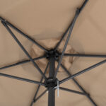 ΟΜΠΡΕΛΑ ΑΛΟΥΜΙΝΙΟΥ Φ250x236Y εκ.ΜΕ 6 ΑΚΤΙΝΕΣ KACEN HM6030.04 ΜΟΚΑ-ΑΝΘΡΑΚΙ