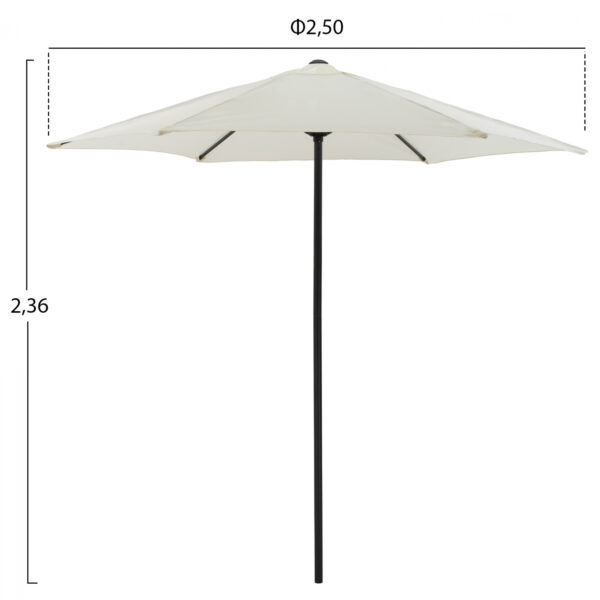 ΟΜΠΡΕΛΑ ΑΛΟΥΜΙΝΙΟΥ Φ250x236 εκ.ΜΕ 6 ΑΚΤΙΝΕΣ KACEN HM6030.02 ΜΠΕΖ ΓΚΡΙ