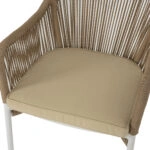 ΠΟΛΥΘΡΟΝΑ ΑΛΟΥΜΙΝΙΟΥ HM5855.01 ΛΕΥΚΟ ΜΕ ΣΧΟΙΝΙ WICKER PE ΜΠΕΖ 56x66x82 εκ.