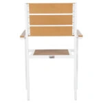 ΠΟΛΥΘΡΟΝΑ ΑΛΟΥΜΙΝΙΟΥ SAGA HM5981.01 ΛΕΥΚΗ-POLYWOOD ΣΕ ΦΥΣΙΚΟ 55x55x86Υεκ.