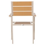ΠΟΛΥΘΡΟΝΑ ΑΛΟΥΜΙΝΙΟΥ SAGA HM5981.04 ΣΑΜΠΑΝΙ-POLYWOOD ΣΕ ΦΥΣΙΚΟ 55x55x86Υεκ.
