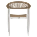 ΠΟΛΥΘΡΟΝΑ ΑΛΟΥΜΙΝΙΟΥ ΛΕΥΚΗ PΕ RATTAN ΜΠΕΖ HM5854.01 55.5x58.5x78 εκ.