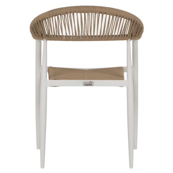 ΠΟΛΥΘΡΟΝΑ ΑΛΟΥΜΙΝΙΟΥ ΛΕΥΚΗ PΕ RATTAN ΜΠΕΖ HM5854.01 55.5x58.5x78 εκ.