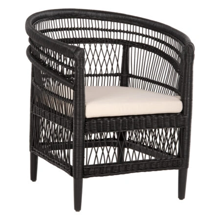ΠΟΛΥΘΡΟΝΑ MALAWI HM9635.03 ΞΥΛΟ ΜΑΟΝΙ ΜΕ RATTAN ΜΑΥΡΟ--Β'ΔΙΑΛΟΓΗΣ 80x70x86Υεκ.