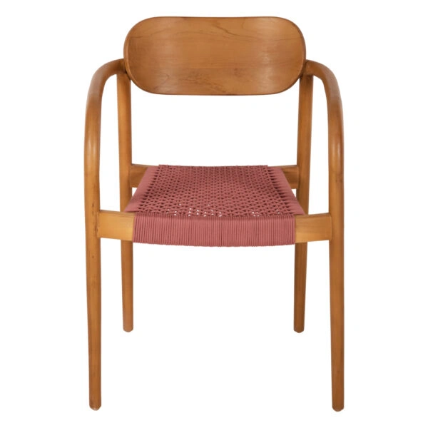 ΠΟΛΥΘΡΟΝΑ OSLO HM9636.06 ΞΥΛΟ TEAK ΦΥΣΙΚΟ & ΡΟΖ ΣΧΟΙΝΙ 55x54x80Yεκ.